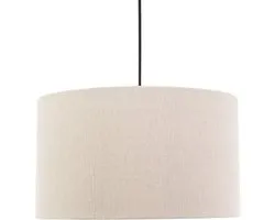 EGLO Feniglia Hanglamp - E27 - Ø 38 cm - Beige|Zwart - Linnen