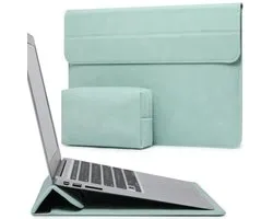 Housse pour ordinateur portable 15-16 pouces avec support pour MacBook Pro 16 M5/M4/M3/M2/M1 Pro/Max 2026-2019, XPS 15, MacBook Pro 15 2015-2012, Samsung Galaxy Book Pro/Flex 15, Vert Menthe
