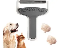 Pluisborstel Haren Verwijderaar - Kledingborstel Fluff Remover - Kleding Onderhouden - Ergonomisch Ontwerp Brede Borstel - 12x15cm - Off-white