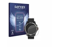 Savvies - Glas Screenprotector voor Mobvoi Ticwatch Atlas - Gehard Beschermglas 9H 3 Stuks