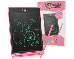 Twenty4seven® Tablette à dessin pour Enfants – Planche à dessin 10 pouces Rose – Tablette à dessin Kids – Tablettes à dessiner avec écran LCD