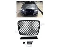 OEM Line - RS6 Look Front Grill Hoogglans zwart Black Edition Voorbumper Tuning Grill DTM RS Look Bumper Grille voor Audi A6 C6 4F Sedan & Avant / S line / S6 (2004-2010)