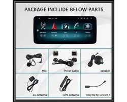 Autoradio Multimedia Speler - 10.25 Inch Scherm - 6G RAM - 64G Opslag - Android 14 Systeem - Dubbel Din - Touchscreen - Bluetooth - GPS
