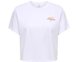 ONLY - ONLANNBEL S/S BOXY CROP TEE JRS Dames Top