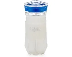 Kefirko Machine à kéfir de lait et d'eau - Pour kéfir et kombucha - Pot en Verres - 6 pièces - 1400 ml
