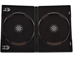 10 Black Double DVD Cases - 14mm Thickness - High Quality - DragonTrading®
