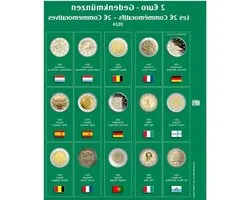 Feuille de monnaie 2 euros - Page d'album de monnaies - Conservation de collection de monnaies - Film spécial - 215 x 255 cm - Transparent