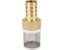 19mm Copper Garden Hose Barb Coupling & Stainless Steel Filter Mesh Pump for Garden Pool Fish Tank Garden Hose Filter - ShopVlot