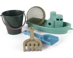 Dantoy - Blue Marine Toys - Boot en emmerset (5-delig) - Gerecycled Plastic Uit Visindustrie - Leeftijd 2+