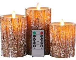 Bougies LED pièces-avec télécommande bougies sans flamme vacillantes réalistes-apparence d'arbre fin-bougie LED-bougies sans flamme-avec télécommande-bougie électronique-artificielle-pour la maison-soirée- Fête-mariage- Fête-Noël