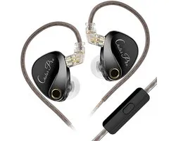 KZ Castor Pro - Écouteurs intra- Ear - IEM - 1 pilote dynamique + 1 pilote équilibré - Bouchons d'oreilles audiophiles - Câble interchangeable - Ajustement universel - Grijs