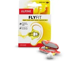 Alpine FlyFit - Bouchons d'oreilles pour avion - Régule la pression et réduit le bruit ambiant - SNR 17 dB - 1 paire - Blanc
