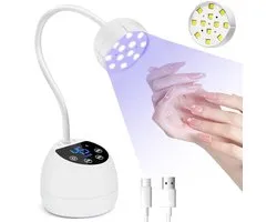 UV-nagellamp - Flexibele LED-nagellamp - 36W mini draadloze flits-uithardingslamp - USB oplaadbaar - Voor gelnagels - Met 4 timers en automatische sensor - Geschikt voor salon- en thuisgebruik - Wit