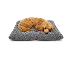Happysnoots Hondenkussen 100x70cm - Groot - Fluffy - Luxe Hondenbed - Dog Bed - Wasbaar - Grijs