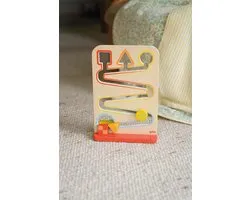 GOKI Houten speelgoed - Ballenbaan Zig-Zag - 21X8X31Cm - Met 3 Rollers - 2 Jaar
