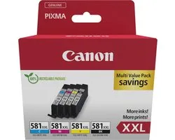 Canon Inktcartridge CLI-581XXL zwart + 3 kleuren