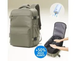 Sac à dos sous vide – Sac à dos pour bagage à Bagage à main pour avion – Compression sous vide – Emballage compact sans valise Extra – Hydrofuge – Taupe – VacuBag