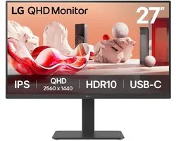 Écran d'ordinateur LG 27BA65QB-B.AEU 68 cm (27") 2560 x 1440 pixels Wide Quad HD LED Zwart
