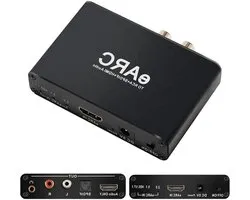 Audio Extractor - Geluidsadapter Converter - Thuisbioscoop Geluid - eARC naar RCA Optisch - 12 x 10 x 0.1 cm