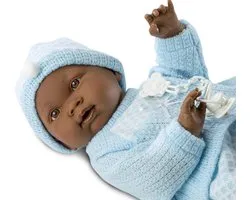 Llorens baby doll boy foncé 45 cm avec tétine