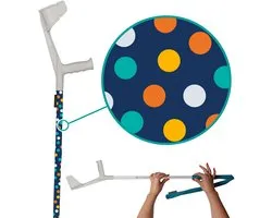 MyCover Dots - Housse Trendy pour béquilles et cannes, s'adapte à toutes les béquilles ou cannes, tissu élastique, lavable à 40°C, différents motifs