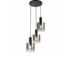 Searchlight - Hanglamp Sweden 3 lichts Ø 47 cm zwart