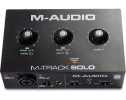 M-AUDIO M-Track Solo Interface Audio USB Préamplificateur Crystal 16 Bit 48 kHz Zwart