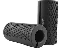 U Fit One 2 pièces 10 cm poignées Fat Grip - Musculation - Power Lifting - Antidérapant - Barbell - Pull - Push Up Bar - Bar Grip