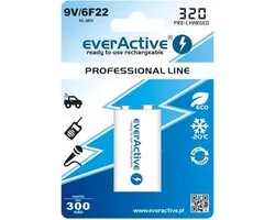 9V 6F22 320mAh Rechargeables everActive Professional