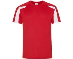 Just Cool Contrast Cool T JC003 - FIRE RED/ARCTIC WHITE - L