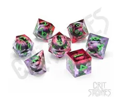 Crit Stones: Poison Ivy Vision Floating Eye RPG Dice Set