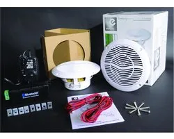 E-Audio Bluetooth Plafond Speaker Set - 2 witte speakers - 1 bluetooth module