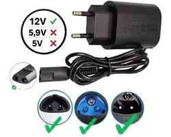 Adapter oplader 12V geschikt voor Braun scheerapparaten Series 1 3 5 7 9 met 1 meter kabel 100-240V