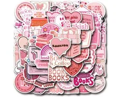 Autocollants Bookworm - 60 autocollants avec des Boeken, des lectures, des Hartjes et des textes anglais sur l'amour des Boeken