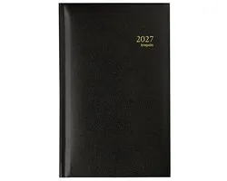 Agenda Brepols 2027 - INTERPLAN [0.736] - LIMA - Agenda de poche - 1 semaine sur 2 pages - Aperçu hebdomadaire - Noir - 9 x 16 cm