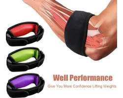 Brace Top Tennis Elbow Support – 1 pièce de soutien pour tendinite et coude du golfeur – Bande de compression pour douleurs de l'avant-bras et microtraumatismes répétés (RSI) – Bracelet unisexe avec coussinet réglable