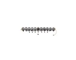 KIMU Choker ras du cou en dentelle Zwart avec perles et chaînes 2 – Collar en dentelle noire Vintage en dentelle Great Gatsby Roaring Twenties Peaky Blinders Charleston Brocante Jugendstil Art Deco Victorien Steampunk Sexy Antique Festival
