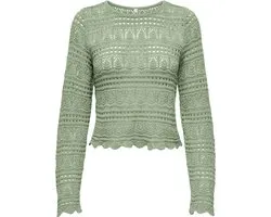 Only Trui Onlelke Life Ls Pullover Knt Noos 15363049 Laurel Green Dames Maat - XS
