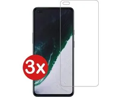 Screenprotector - 3 Stuks - Geschikt voor OnePlus Nord - Extra Sterk - Beschermglas - Gehard Glas - Tempered Glass - Screen Protector