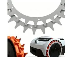 Robotische spikes - RVS - geschikt voor Navimow i105E-i108E - 3 mm diameter - 255 mm - Accessoires voor robotmaaiers - inclusief 12 roestvrijstalen schroeven - De spikes zijn ontbraamd