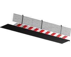 Pièce de circuit Carrera - DIGITAL 124/132/Evolution - Glissière de sécurité avec barrière de sécurité - 2m - 1 pièce