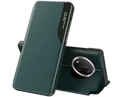 Hoesje geschikt voor HONOR Magic7 Lite/X9c - Techsuit eFold Book Case - Donkergroen