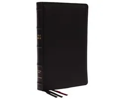 KJV Holy Bible: Large Print Thinline, Black Goatskin Leather, Premier Collection, Red Letter, Comfort Print (Thumb Indexed): King James Version