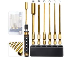 OUYLAF 6 pièces kit d'outils RC - kit de construction - voiture kit de construction - tournevis - jeu de tournevis - jeu de clés Allen - pour Traxxas TRX4, Axial SCX10, Redcat, Arrma voiture RC, avion, drone et bateau