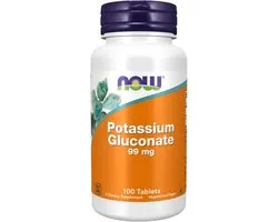NOW Foods - Potassium (Kalium) Gluconaat 99mg (100 tabletten)