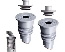Pack of 2 Washing Machines - Pipe Seal - 45-50 mm - Drain Adapter - Pipe Connector - Duct Hose - Drain Pipe - Hose for Bathroom and Kitchen