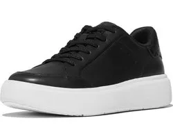 FitFlop Rtg Sequin-Backtab Leather Sneakers Dames Sneakers - Zwart