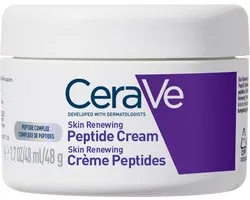 CeraVe Skin Renewing Crème Peptides - Convient aux Peaux Sensibles - Avec un Complexe de Peptides et des Céramides Essentiels - 48g