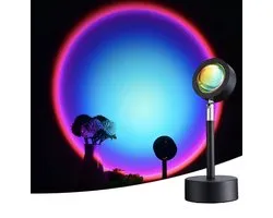 Sunset Lamp - RAINBOW - Regenboog - Galaxy Projector - Lamp - Sterren Projector - Tafellamp - Led Lamp - Sunset Projection Lamp - Tiktok - Sfeerlamp - zonsondergan