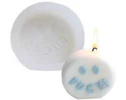 Dailygoods- Kaarsgietvorm 3D Smiley - Siliconen Vormen - Abstract Gezicht - Multifunctioneel - Handgemaakt Cadeau - Eenvoudig te Verwijderen - Siliconen Vorm